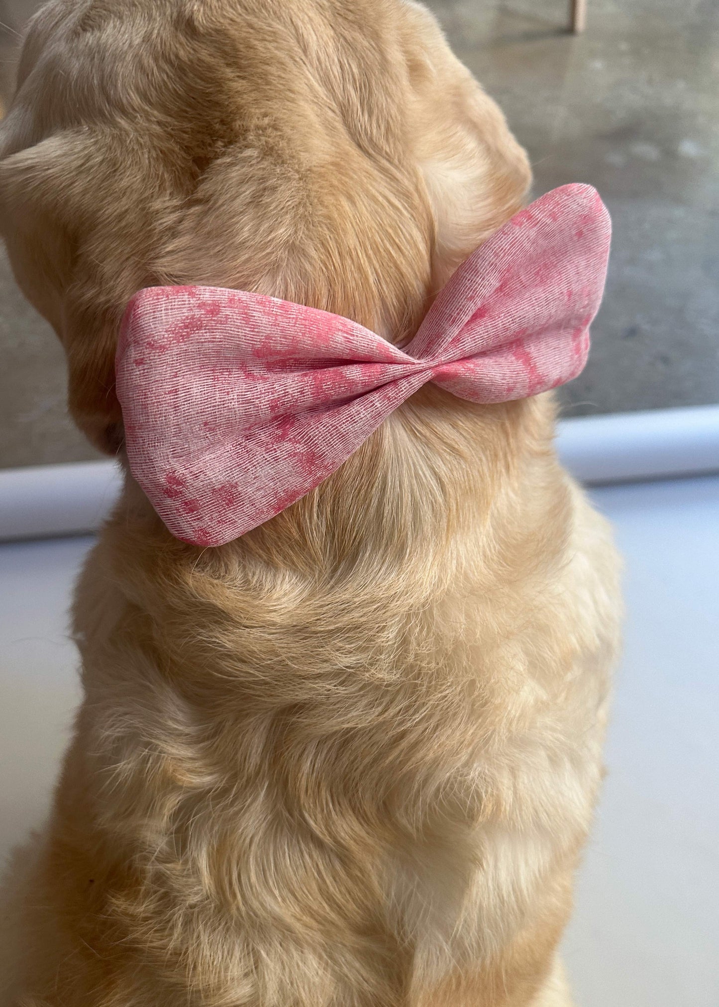 Bow Tie in Pink Floral Jacquard